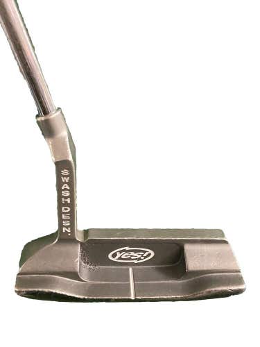 YES! Golf Callie Swash Design Blade Putter RH Steel 33.5" New Mid-Size Grip HC