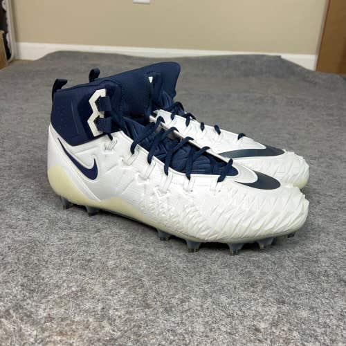 Nike Mens Football Cleat 16 White Navy Shoe Lacrosse Force Savage Pro TD Sport B