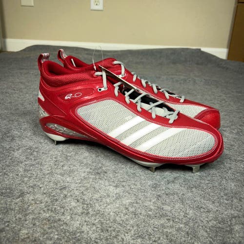 Adidas Mens Baseball Cleat 15 Red Gray AST Ryan Howard Mid Metal Softball C5