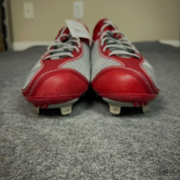 Adidas Mens Baseball Cleat 15 Red Gray AST Ryan Howard Mid Metal Softball C5