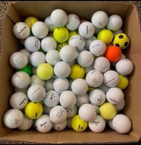 100 Practice Golf Balls / Range Balls / Hit Away Golf Balls - Various Brands