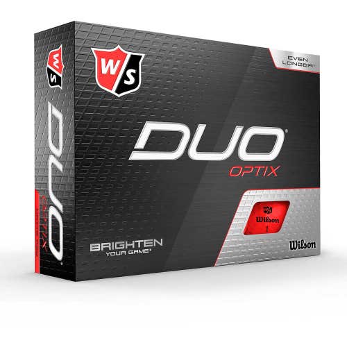 Wilson Staff Duo Optix Golf Balls (Matte Red, 12pk) 2020 NEW