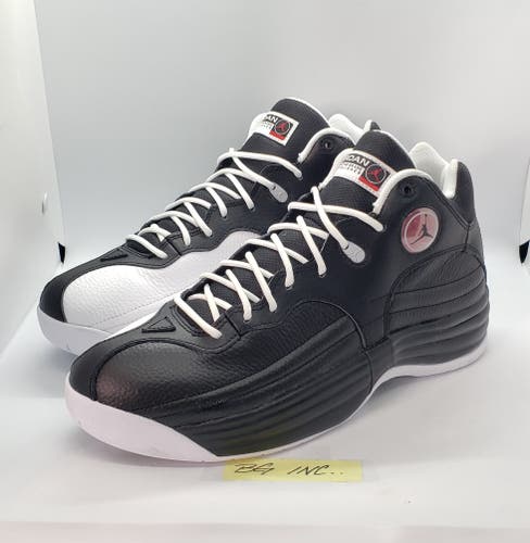 Nike Air Jordan Jumpman Team 1 Shoes Black White Red FV3928-006 Men's Size 10