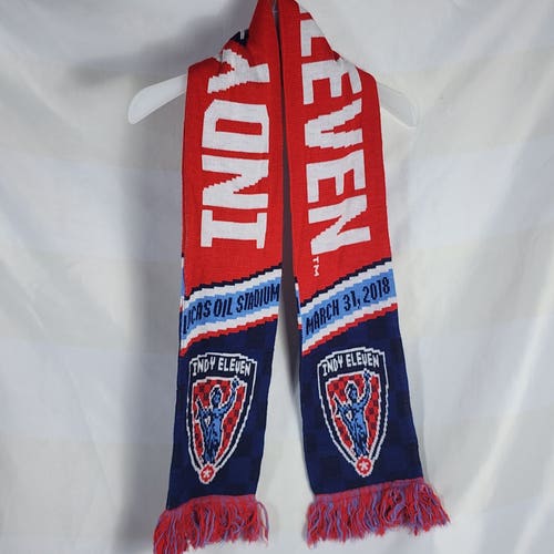 Diehard Scarves Red White and Blue Lucas Oil Stadium March 31 2018 Debut Indy Eleven Team Scarf