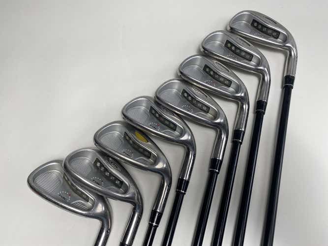 TaylorMade Rac OS 2005 Iron Set 4-PW+SW UG65 65g Regular Graphite +1'' RH