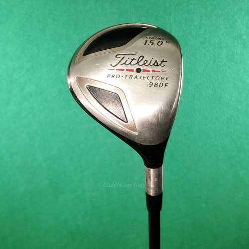 Titleist Pro Trajectory 980F 15° Strong 3 Wood Fujikura Speeder Graphite Stiff