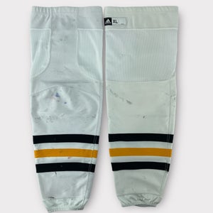 Pro Stock Used XL adidas Pittsburgh Penguins Away Hockey Socks