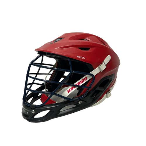 Used Warrior Burn Red Adult Lacrosse Helmet