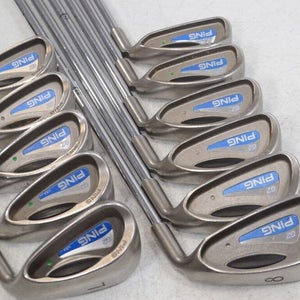 Ping G2 3-W,UW,SW,LW Iron Set Green Dot Right Regular Flex Steel # 178039