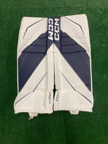 Blue New 33" Senior CCM Extreme Flex E6.5 Goalie Leg Pads