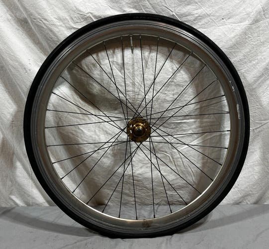 Retrospec 32-Spoke Aero Alumnum Bolt-On 700C Front Wheel Continental Tire