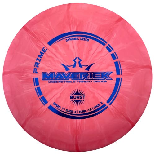 Dynamic Discs Burst Maverick Understable Driver Red 170-172g 7/4/-1.5/2 New