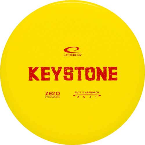 Latitude 64 Zero Hard Keystone Putt & Approach Yellow 173+g 2/5/-1/1 New