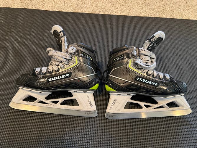 Used Junior Bauer Regular Width Size 1.5 Elite Hockey Goalie Skates