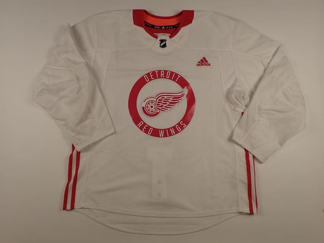 Detroit Red Wings Adidas MIC Pro Stock Hockey Practice Jersey White Size 56