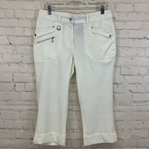 Daily Sports Adult Womens Ultimate Pro-Stretch 143 Cream Golf Capri Pants NWT