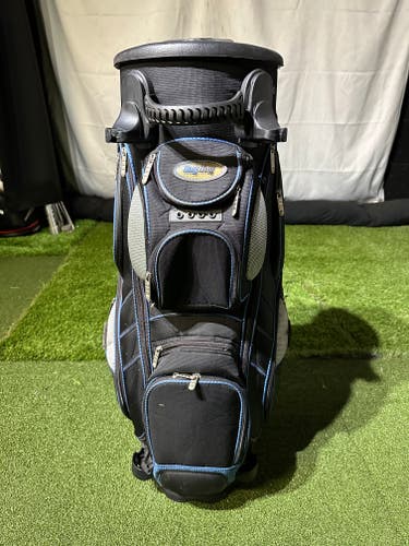 Bag Boy Swivel System Revolver Cart Golf Bag 14 Way w/ Rain Cover Blue/Black