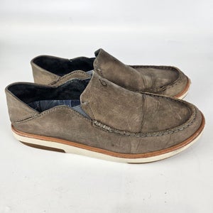 Olukai Men's Size 9 M Kalia Convertible Loafer Ash Brown Leather Shoe