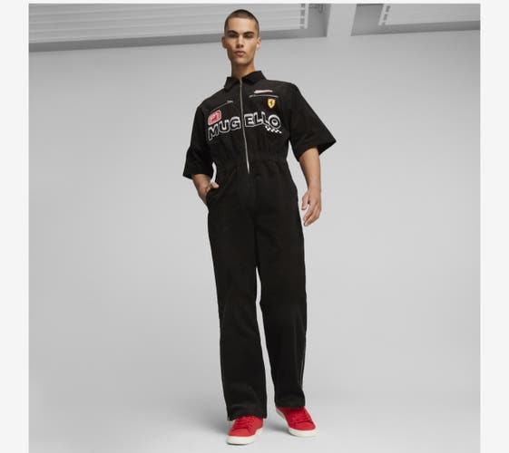 Ferrari X Puma Pit Crew Jumpsuit Mugello Coveralls Suit Racing Crew 621118-01 Men’s Sz Lrg  New