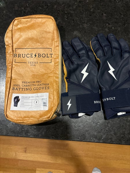 Navy Bruce Bolt Batting gloves