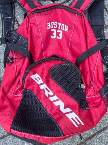 BU Lacrosse backpack.