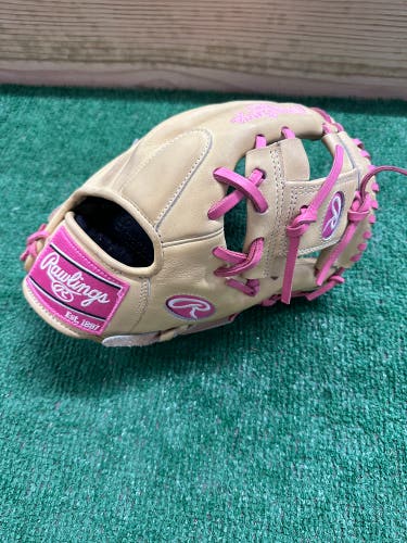 Rawlings GG Elite 11 1/2” Fielders Glove Tan w/pink Lace