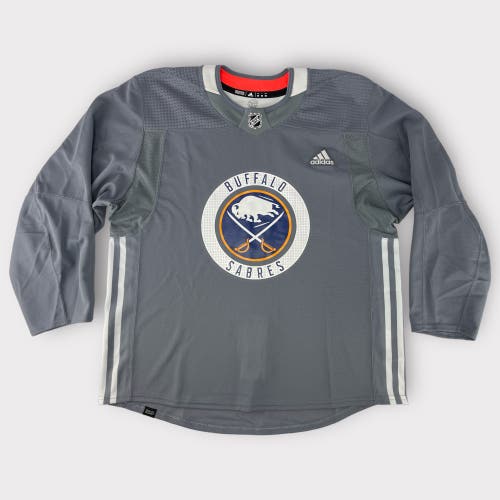 Pro Stock Pro Return New Sizes 54, 56, 58, 58G adidas Buffalo Sabres Gray Practice Jersey