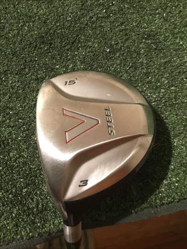 TaylorMade Left Handed V Steel 15* 3 Wood Regular Dynamic Gold Lite Steel