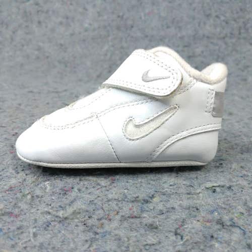 Nike Baby Crib Shoes Size 3C Soft Bottoms Vintage Sneakers White RARE Find