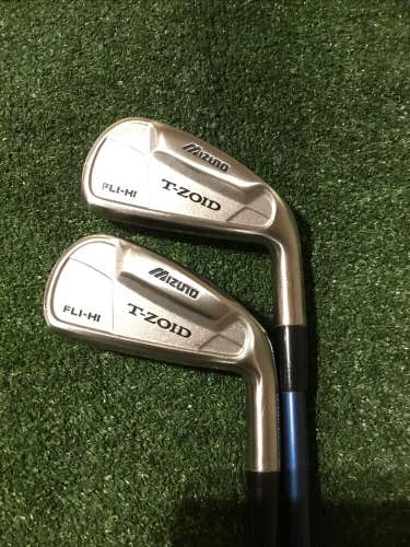 Mizuno T-Zoid Fli-Hi Hybrid Irons Set (21* & 24*) Regular Exsar Blue Graphite