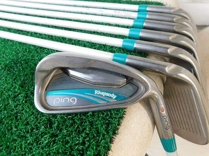 PING RHAPSODY Red Dot (6i-PW,UW,SW) Iron Set w/ PING ULT220 Lite Shafts