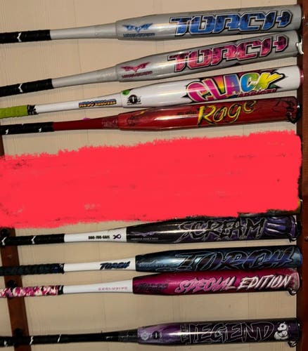 Various Slow Pitch Softball Bats. Can Send More Pics Upon Request