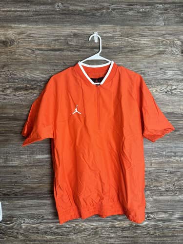 Jordan Team Lightweight Coaches Men Jacket  Orange 1/2 Zip CV5858-820 Sz M