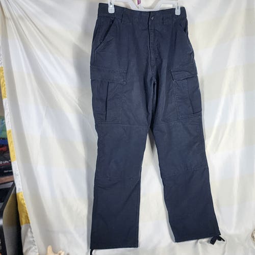 5.11 Tactical Series Navy Blue Part #74003 Poly Cotton Cargo TDU Pants Size L 35.5-39W