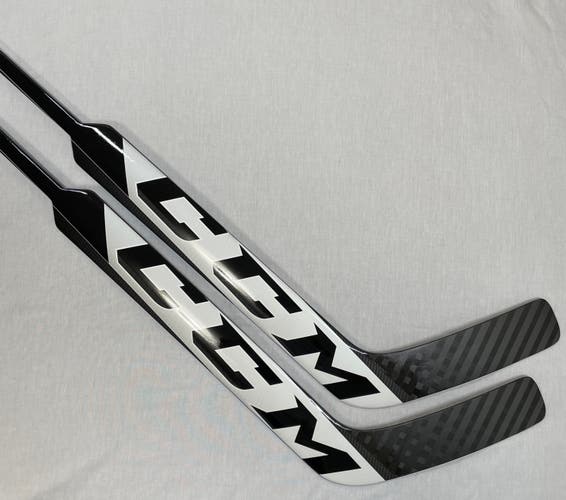 NEW CCM EFlex 5.9 Goal Sticks, White/Black, 25", P4, FULL RIGHT, 2-Pack