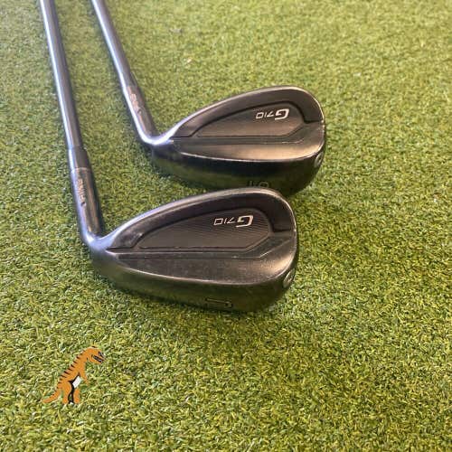 Used RH Ping G710 Black Dot Wedge Set Sand Wedge, Gap Wedge Alta CB Graphite