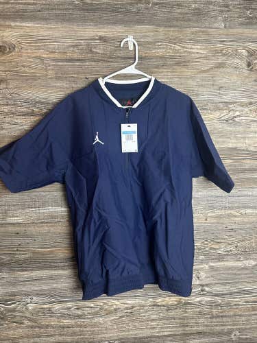 Nike Air Jordan Team Men's Navy 1/2  Side Zip Coaches Jacket Training Pockets