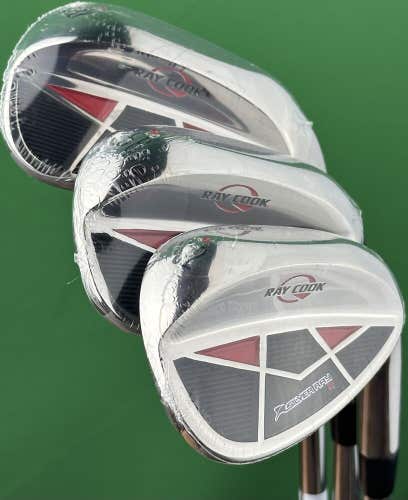 NEW Ray Cook Silver Ray 2 Wedge Set, 52, 56, 60 Gap, Sand, Lob Steel Right Hand`