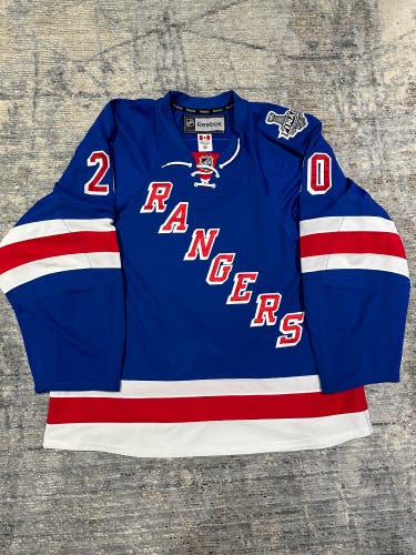 Chris Kreider New York Rangers Reebok Wordmark Edge 2.0 MiC Jersey Size 56