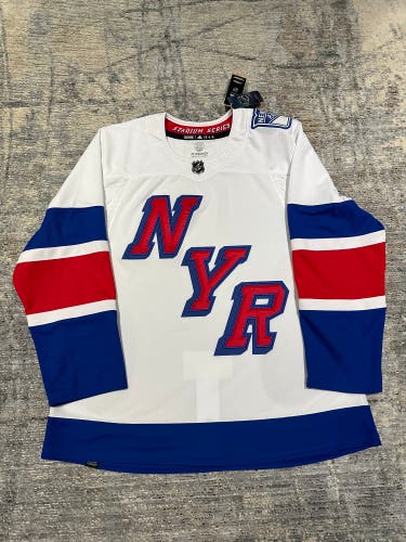 New York Rangers Adidas 2024 Stadium Series Hockey Jersey Primegreen Size 56