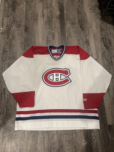 Montreal Canadiens CCM Vintage Jersey Men’s Size XXL White