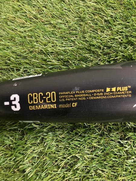 Used 2020 DeMarini CF Bat BBCOR Certified (-3) Composite 29 oz 32"