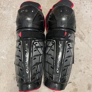Used Senior CCM JetSpeed FT350 Shin Pads 14"