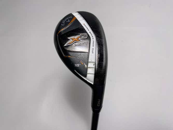 Callaway X2 Hot Pro 3 Hybrid 18* Aldila Tour ATX 3.3 Stiff Mens RH Midsize Grip