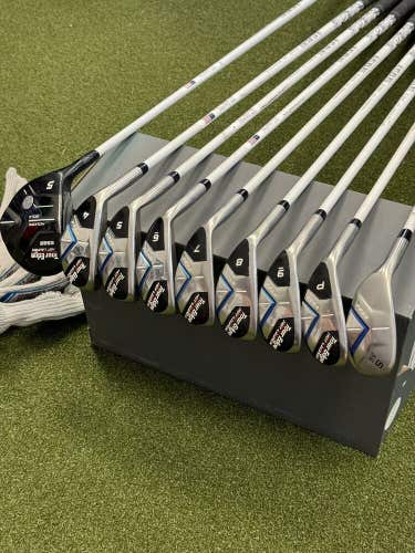 Tour Edge E522 5 Wood 4-PW,SW iron wood set RH Graphite Senior Flex LEFT HANDED