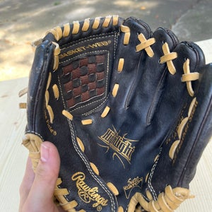 Brown Used Kid Pitch (9YO-13YO) Rawlings Highlight Series Right Hand Throw Infield Baseball Glove 10