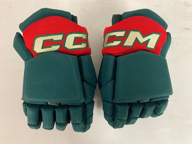 CCM HGTK Tacks Pro Stock 13" Hockey Gloves Wild Green 80254