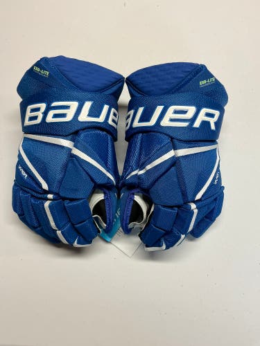 Bauer Vapor Hyperlite Pro Team Gloves 14” Blue and White