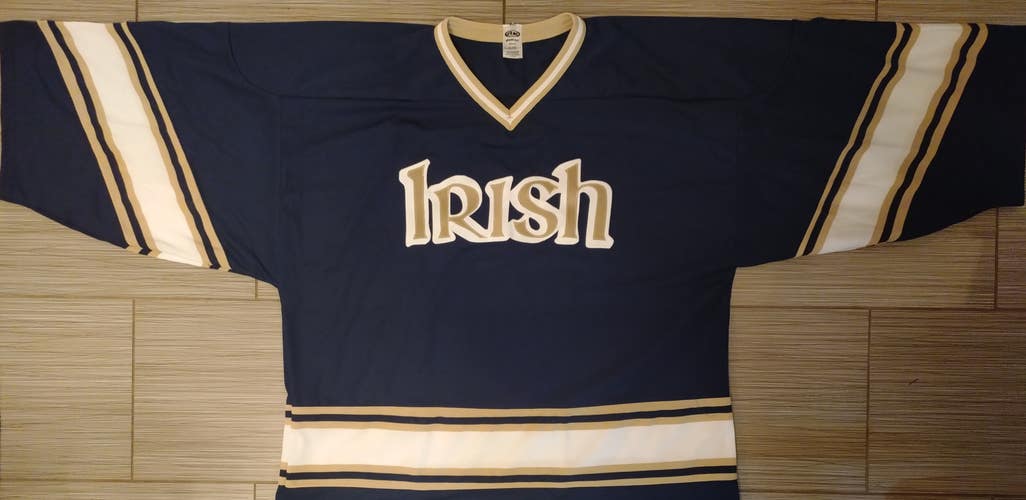 Athletic Knit H550 Notre Dame "Irish" Style Hockey Jersey Goalie-4XL-NEW