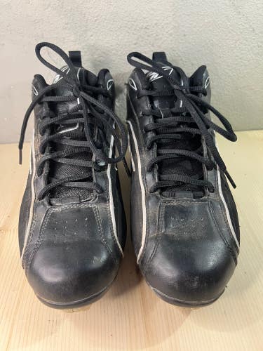 Black Used Size 9.5 (Women's 10.5) Adult Men's Reebok Cleats Molded Cleats